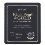 PETITFEE Black Pearl & Gold, hidrogelio veido kaukė, 1 vnt.