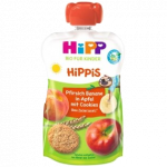 HIPP Apple, Peach, Banana (1 year) tyrelė, 100 g