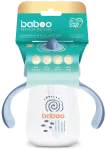 BABOO blue haze (260 ml) 9+ mėn, mėlynos spalvos puodeliai su &scaron;iaudeliu, 1 vnt.