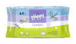 HAPPY   Classic  drėgnos servetėlės, 64 vnt.