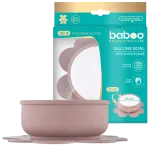 BABOO au naturale 6+ mėn, silikoninis limpantis dubenėlis, 1 vnt.