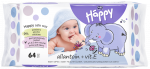 HAPPY   Allantoin & vit.E  drėgnos servetėlės, 64 vnt.