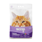 WEEGO FRESH LAVENDER 15L cementuojantis smėlis katės tualetui, 15 L