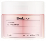 BIODANCE Collagen Gel Toner, elastingumo ir stangrumo suteikiantys veido diskeliai, 60 vnt.