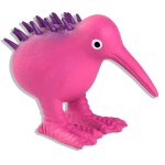 KIWI WALKER &scaron;vilpiantis, lateksinis, rožinis, S žaislas, 1 vnt.