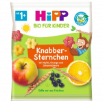HIPP Organic Crispy Stars Apple, Orange, Blackcurrant užkandis, 30 g