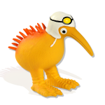 KIWI WALKER &scaron;vilpiantis, lateksinis, oranžinis, one size žaislas, 1 vnt.