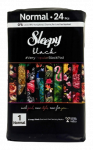 SLEEPY Black Normal higieniniai paketai, 24 vnt.