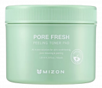 MIZON Pore Fresh  60 vnt, esencija impregnuoti vatos diskeliai, 130 ml