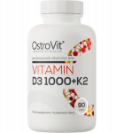 OSTROVIT Vitamin D3 1000 IU + K2 tabletės, 90 vnt.