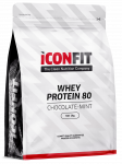 ICONFIT Whey Protein 80  &scaron;okolado - mėtų skonio milteliai, 1000 g