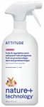ATTITUDE Bekvapis, Ekologi&scaron;kas, Vaisių Ir Daržovių ploviklis, 800 ml