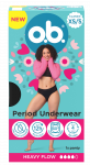 O.B. XS/S menstruacinės kelnaitės, 1 vnt.