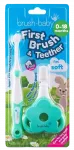 BRUSH BABY FirstBrush dantų &scaron;epetėlio ir kramtuko, 0&ndash;18 mėn. rinkinys, 1 vnt.