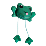 CATSTAGES Toss N Dangle Frog, žalias žaislas, 1 vnt.