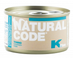 NATURAL CODE kačiukams tuno &scaron;lapias maistas, 85 g