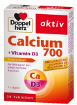 DOPPELHERZ Calcium 700 + Vitamin D3 tabletės, 30 vnt.