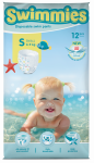 MOLTEX Swimmies S ( 4-9 Kg) sauskelnės, 12 vnt.