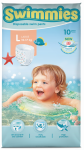 MOLTEX Swimmies L (12-17kg) sauskelnės, 10 vnt.
