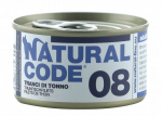 NATURAL CODE 08 tuno konservai katėms, 85 g