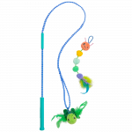 CATSTAGES Tail Teaser Ground Prey, žalias žaislas, 1 vnt.