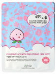 ESFOLIO Pure Skin Hyaluronic Acid Peach Essence lak&scaron;tinė veido kaukė, 1 vnt.