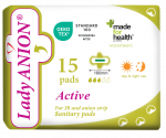 LADY ANION ploni, kvėpuojantys higieniniai paketai, 15 vnt.
