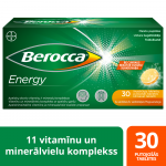 BERROCA Energy vitaminų kompleksas,  &scaron;nyp&scaron;čiosios tabletės, 30 vnt.