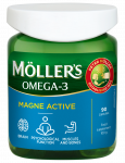 MOLLERS Omega-3 Magne Active kapsulės, 90 vnt.