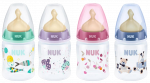 NUK su mink&scaron;tu lateksiniu čiulptuku buteliukas, 1 vnt.