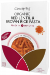 CLEARSPRING Organic Gluten Free raudonųjų lę&scaron;ių ir rudųjų ryžių makaronai, 250 g