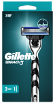 GILLETTE Mach3 2 papildomos galvutės + skustuvas, 1 vnt.