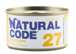 NATURAL CODE 27 tuno ir surimio konservai katėms, 85 g