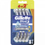 GILLETTE Blue 3 vienkartiniai skustuvai, 8 vnt.