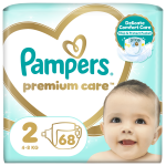 PAMPERS Premium Care 2 (4-8 kg) sauskelnės, 68 vnt.