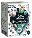 PARENE Mega 100 % Minerals + B-Complex kapsulės, 30 vnt.