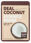 FARMSTAY Real Coconut lak&scaron;tinė veido kaukė, 1 vnt.