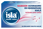 ISLA MEDIC VOICE gerklės per&scaron;tėjimą ir užkimimą mažinančios čiulpiamosios pastilės, 20 vnt.