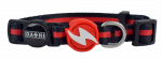 DASHI STRIPES3 RED&BLACK, katėms antkaklis, 1 vnt.
