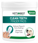 VET'S+BEST Clean Teeth antpir&scaron;čiai dantų valymui, 50 vnt.
