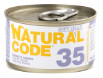 NATURAL CODE 35 tuno ir papajos konservai katėms, 85 g