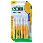 GUM Trav-Ler 1,3 mm  tarpdančių &scaron;epetėlis, 6 vnt.