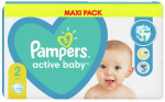 PAMPERS Active Baby Maxi 2 (4-8 kg) sauskelnės, 72 vnt.
