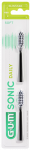 GUM Sonic Daily Soft juodos elektrinių dantų &scaron;epetėlių galvutės, 2 vnt.
