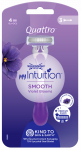 WILKINSON SWORD MyIntution Smooth Violet Bloom Quattro vienkartiniai skustuvai, 3 vnt.