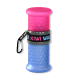 KIWI WALKER kelioninis, 2 in 1, rožinis/mėlynas butelis, 1 vnt.