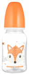 CANPOL BABIES Cute Animals oranžinis buteliukas, 120 ml