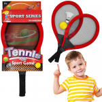 WOOPIE Didelių vaiki&scaron;kų badmintono rakečių rinkinys + Plunksninė + Kamuolys