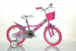 Vaiki&scaron;kas dviratis Bimbo Bike 14" BUTTERFLY, rožinis/baltas