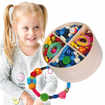 VIGA medinių karoliukų vėrimo rinkinys, 608 dalys